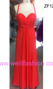 Long Applique Beading Chiffon Evening Dresses