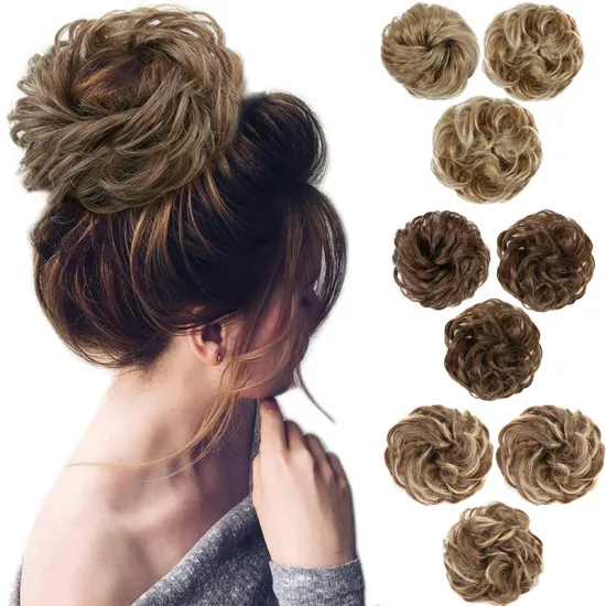 HARMONY Factory Wholesale High Quality synthetic hair chignon HQ9,HQ13,HQ24,Q35 chignon natural hair for women