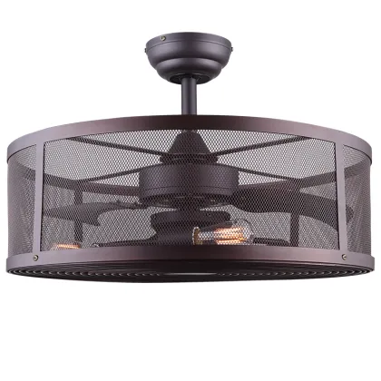 Modern Industrial Cage Ceiling Fan