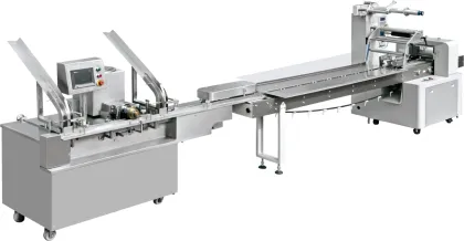 Oreo Cookie Biscuit Sandwich and Automatic Connection Biscuit Packing Machine