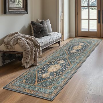 High Quality Machine Washable Runner Rugs with Vintage Retro Style