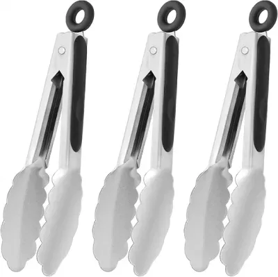 New Designed Kitchen Small Silicone Tongs 7-Inch Mini Serving Tongs