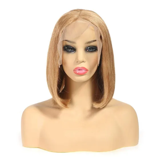 short cut Ombre curly  short lace  Brazilian Strights  original Brazilian  10A  613 blonde closure  big human hair
