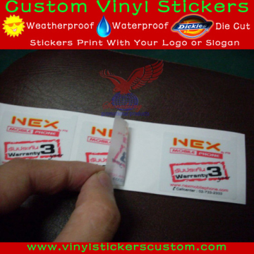 full colors printed static cling labels