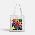 LOVE Rainbow Design Pride Day Tote Bag