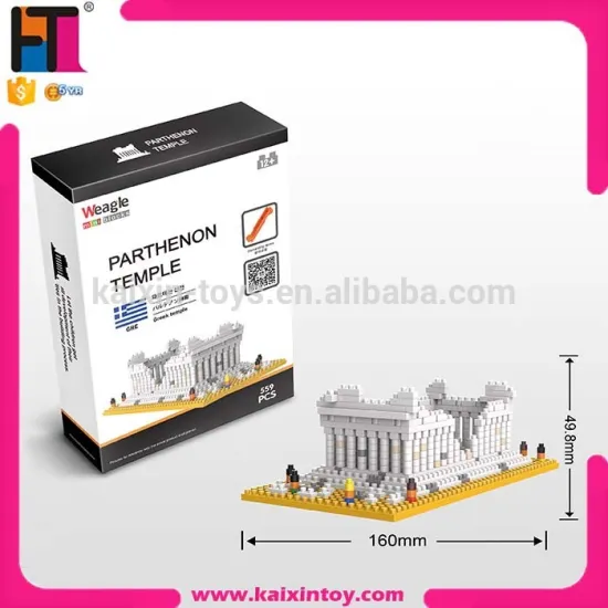 559pcs small plastic educational toy Parthenon Temple nano diamond building block toy brick