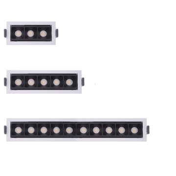 Matt Black Square Adjustable Hotel LED Recessed Downlight