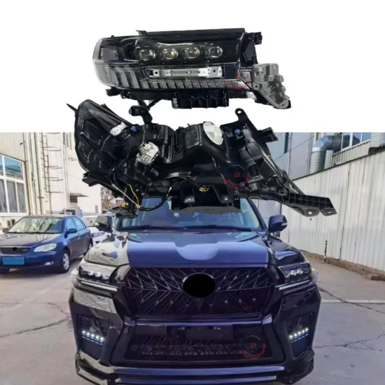 YBJ LED Headlights for Land Cruiser 2016-2021 4 Lens Angel Eyes