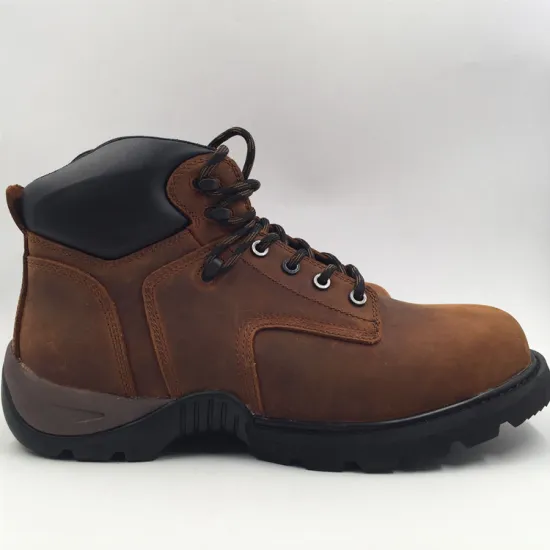 DSW Brand Genuine Leather Men's Work Safety Boots with Composite Toe