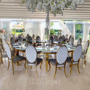 Restoran Golden Digunakan Restoran Serpentine dan Table Dining Oval Top Glass