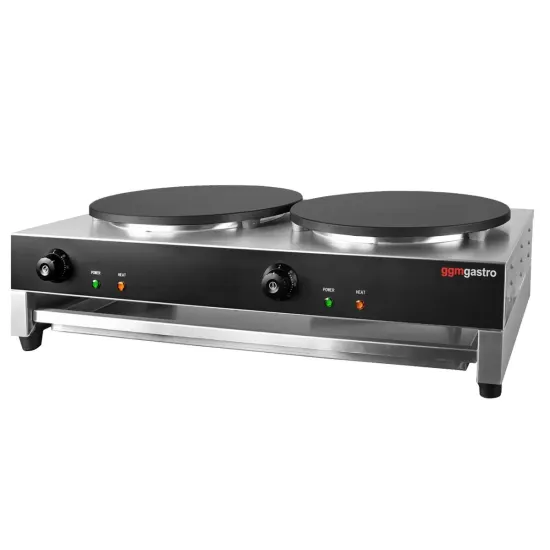 Commercial Creper Non-Stick Crepe Maker Single/Double Plate Electric Pancake Machine for Fast Food Kitchen Cgk40-2