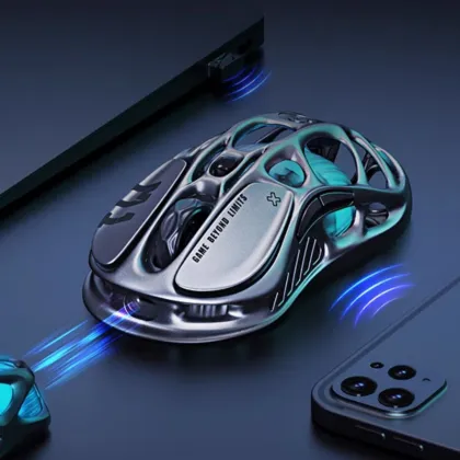 Wireless Metal Hollow Mechanical Keyboard and Mouse Set for E-Sports Games