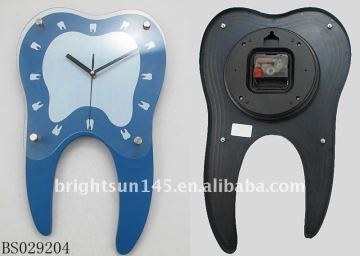 Acrylic tooth shape wall clock