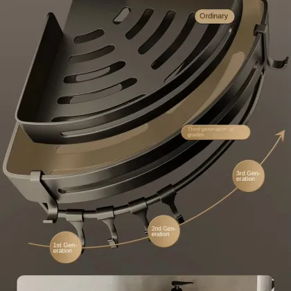 Aluminum Wall Mounted Bathroom Storage Rack