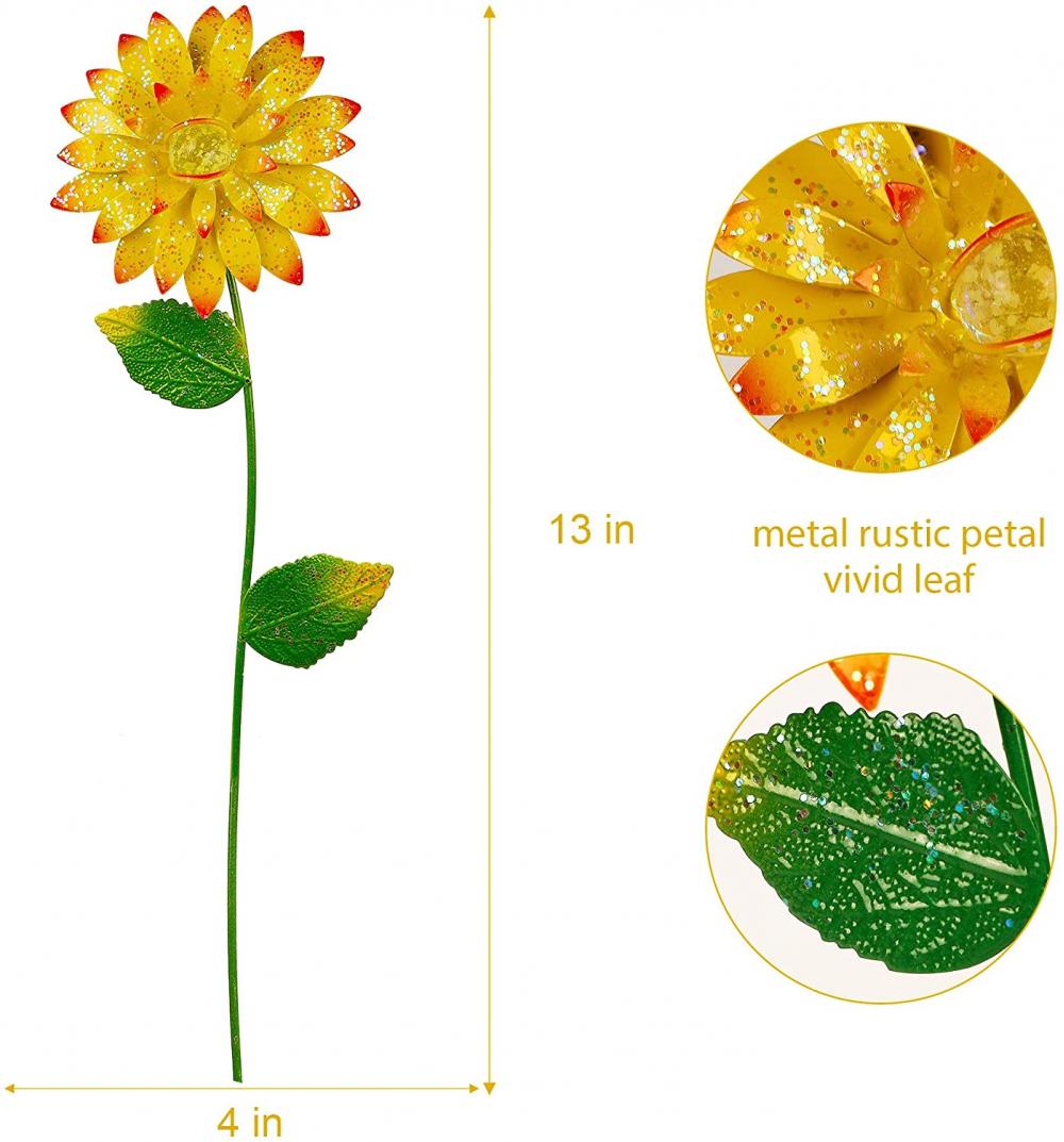 3 pacote decoração de estacas de jardim de flores