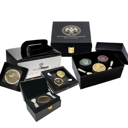 Custom Luxury Black Cardboard Caviar Gift Boxes: Premium Packaging Solutions for Your Fine Caviar Products