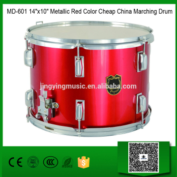 MD-601 14" x10" Metallic Red Color Cheap China Marching Drum