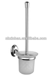 Contemporary stylishe bathroom wall fitting accessories chrome plating metal toilet brush holder