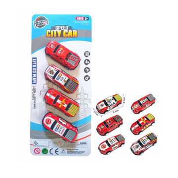 Oggetto da 4 pezzi da dollaro giocattolo: pull back auto set per bambini - mini auto da corsa in ferro di ferro