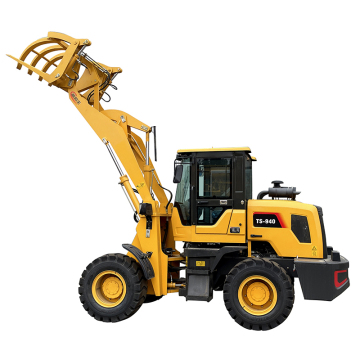 China Mini Front End Bucket 4.5m Dumping Height Wood Grab Log Wheel Loader with 1.1cbm Bucket