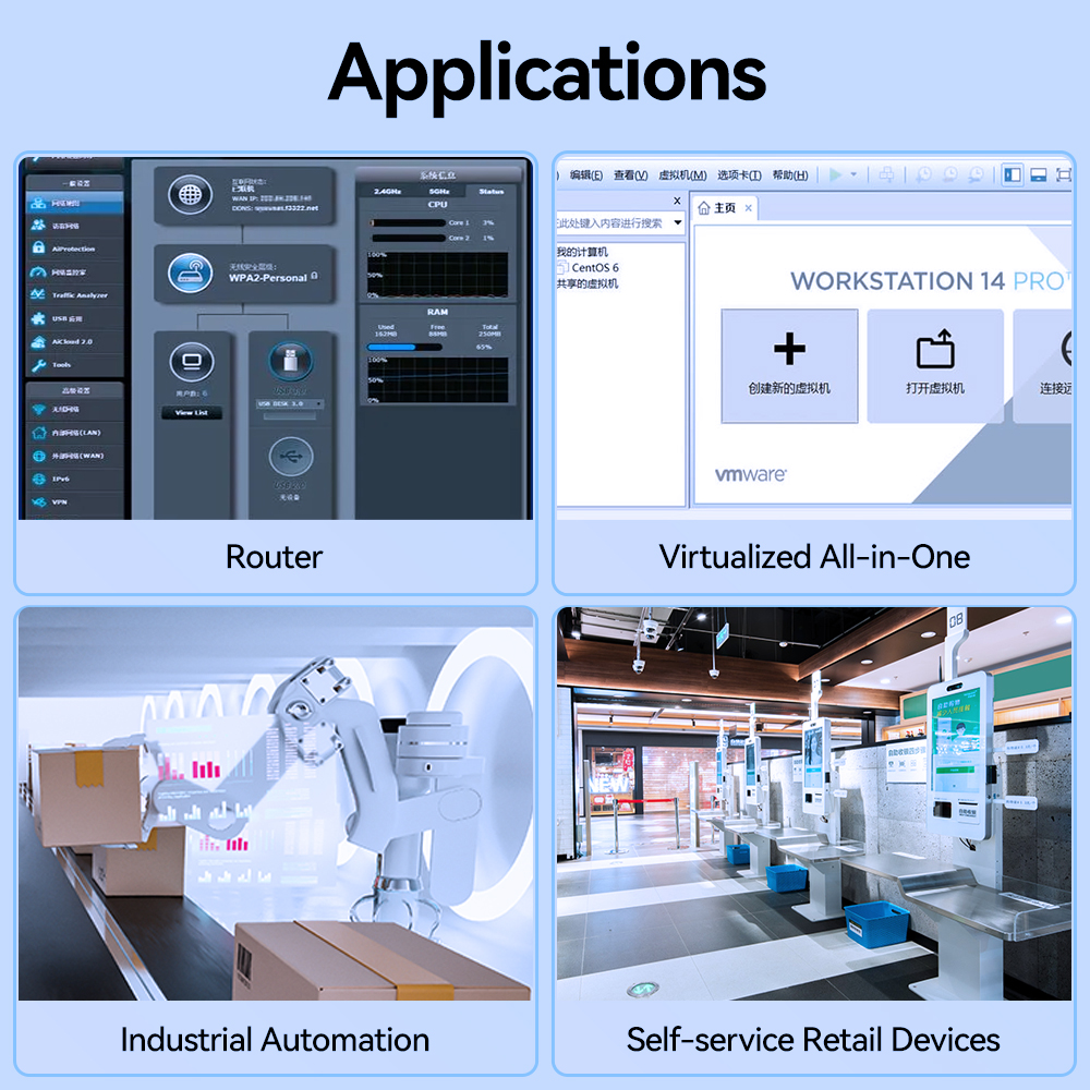 X86 4405U 10LAN Firewall Server