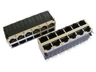 2 X 6 Port Network Stacked RJ45 , 100 /1000 Base-T RJ45 LPJ
