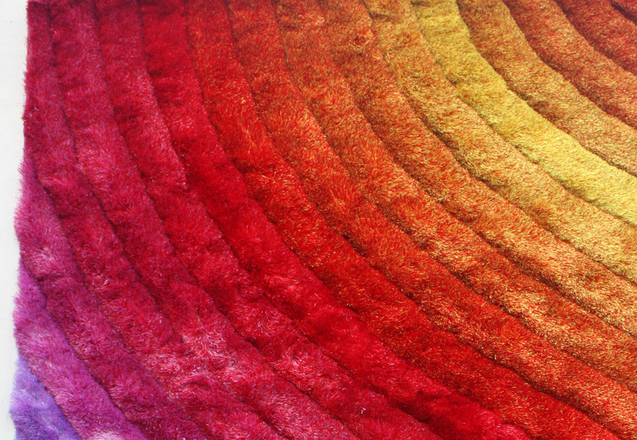 Polyester Silk Shaggy 3D Multi Color Rug Polyester Silk Shaggy 3D Multi Color Rug