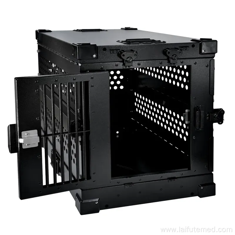 Folding Metal Collapsible Airline Approved Dog Kennel Crate for Large Pets