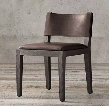 1930s French Minimalist Leather Dining Chair