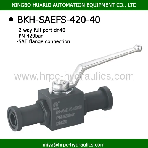 High Pressure Flanged Ball Valves Hydraulic Industrial Ball Valves 2 Way Sae Flanged Full Port Dn40 