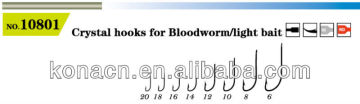 crystal hooks for bloodworm/light bait