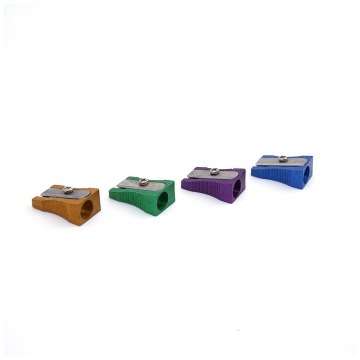 Factory Sale Various Kids One-Hole Office School Supply Aluminum Pencil Sharpener