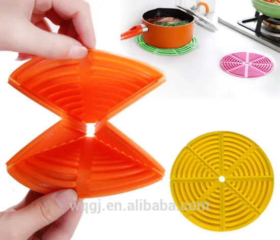 Kitchen Silicone Folding Pot Mat Hot Insulation Pad Insulation Silicone Table Mat Anti-slip Placemat Folding Pads