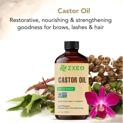 Private Label Castor for Hair Eyelashes Eyebrow Growth