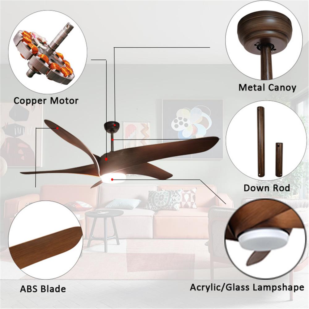 abs blade ceiling fan light