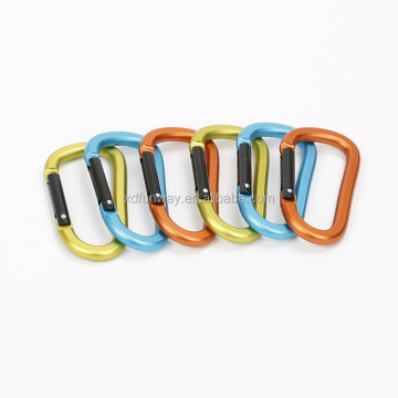 Outdoor Camping Kit: D Shape Aluminum Alloy Flat Carabiner Keychain