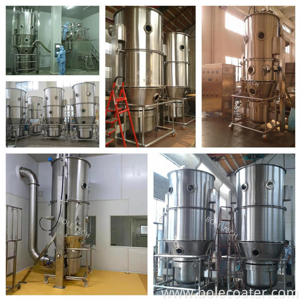FBD nutriceutical fluid bed dryer for powder products exporters