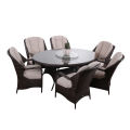 7pc Modern garden rattan dinner set