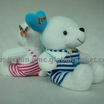 Soft bear toy, Navy Uniform couple bear toys.