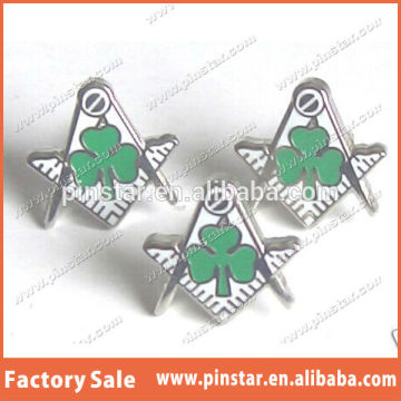 Masonic Ireland Shamrock Enamel Lapel Pin Badges