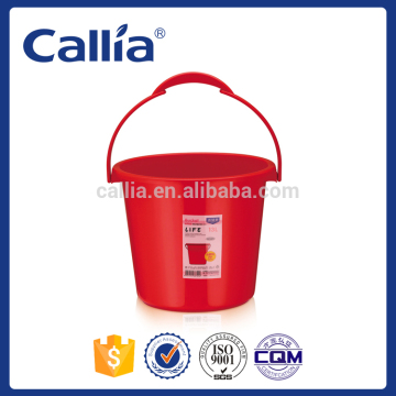 Round Plastic Large Bucket Colorful Plastic Bucket with Lid and Handle