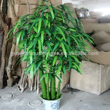 Q082907 cheap artificial bamboo plants plastic bamboo stick wholesale artificial bonsai tree