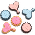 Kawaii Hars Ontwerp Ambachten Hart Ronde Klok Cabochon Charms Slime Diy Art Deco Kinderen Sieraden Maken Accessoires