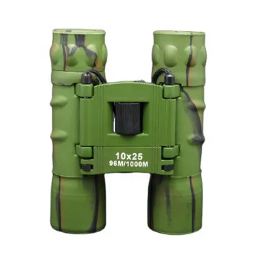 Jaxy Promotional Green Rubber DCF 10x25 Compact Optical Binoculars for Camping and Adventure