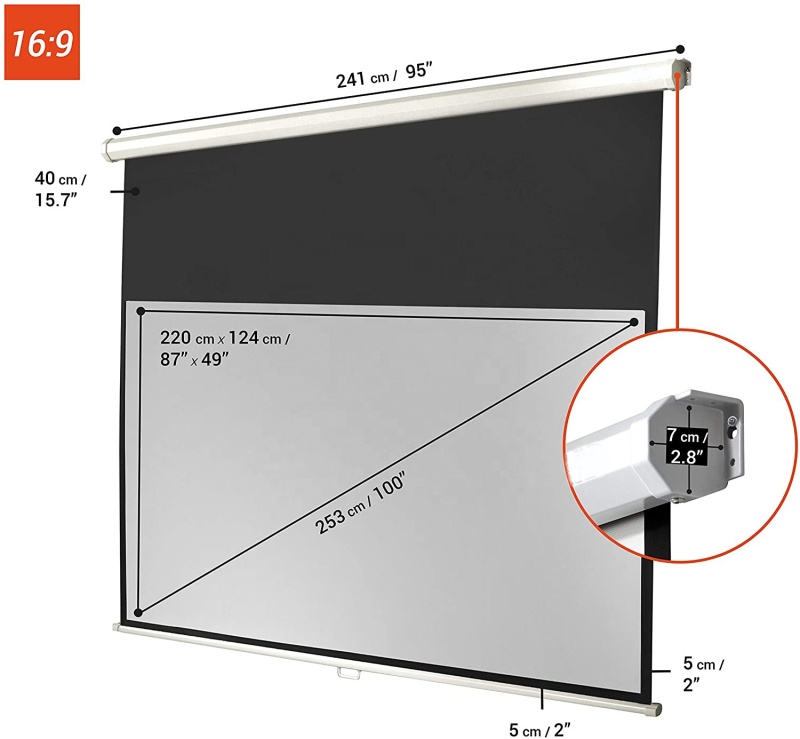 Ceiling projector screen 4k theater cinema projector screen