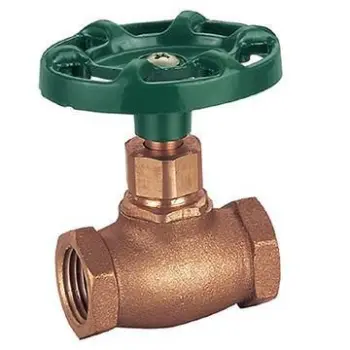Bronze globe valve with butterfly handle