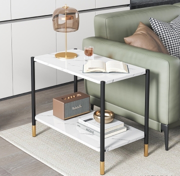 Modern Metal Corner Coffee Table with Legs
