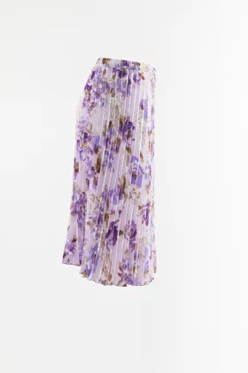 Print woven pleated skirt for Sale