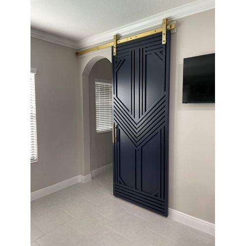 Barn Doors Paint laminated mirror Barn Door Wood design Modern Factory