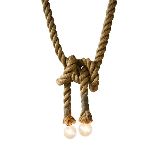 Hemp Rope Pendant Lights for Vintage Retro Loft Industrial Home Decor